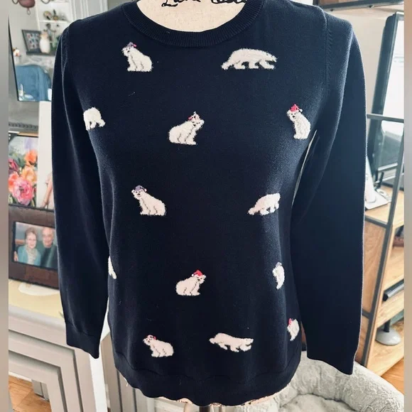 Talbots Sweater with Polar Bear Pattern - Picture 4 of 6
